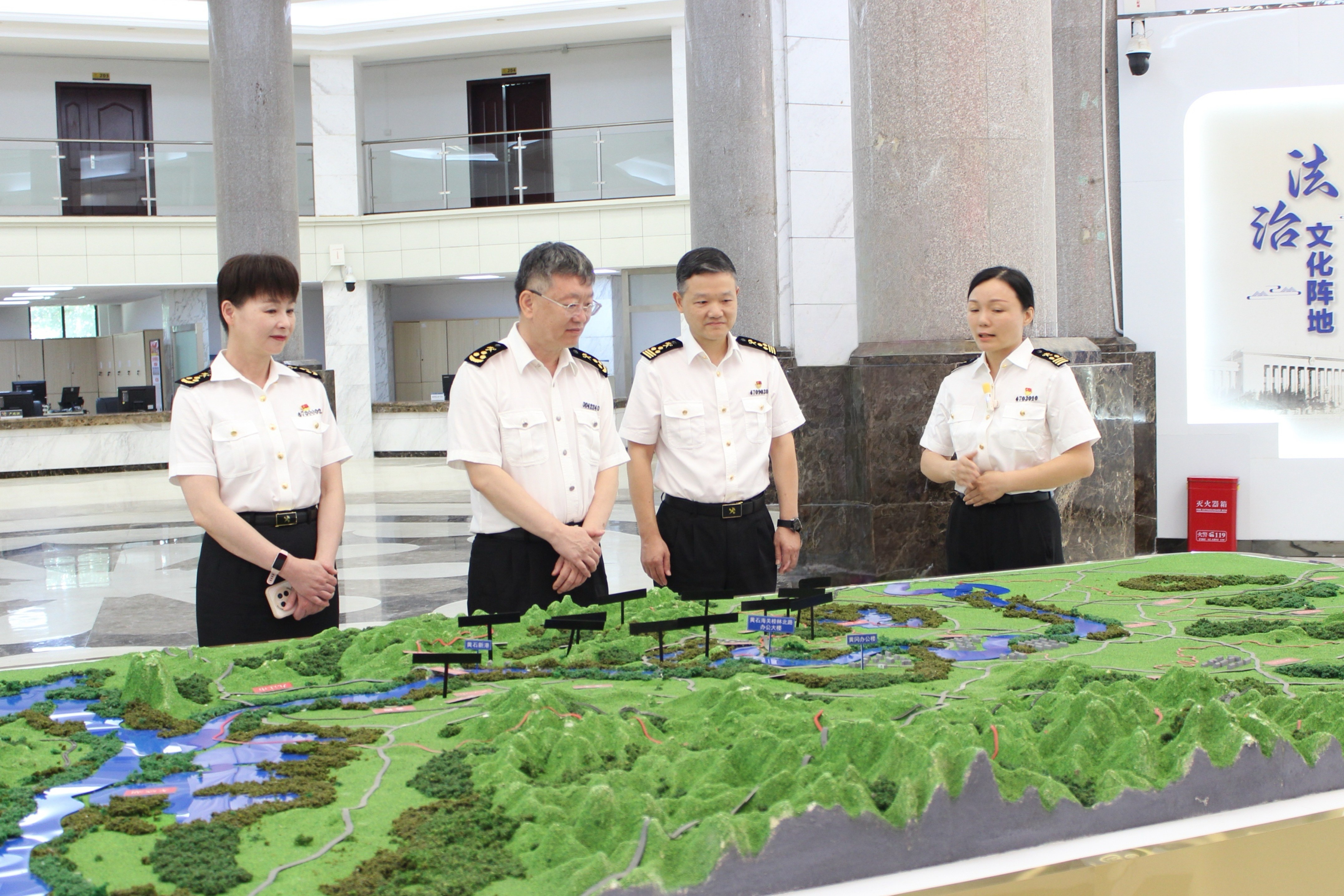 7月29日，副关长应小莉陪同商检司副司长吴向前一行在黄石海关开展安全生产督导检查